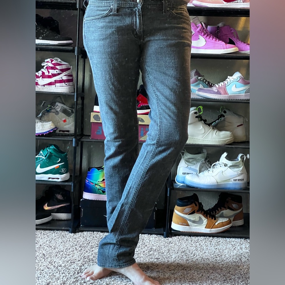 Habitual Low Rise Bootcut Jeans Womens Size 30 Dark Wash Logo Pockets